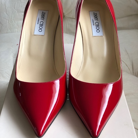 Jimmy Choo size 41 patent red heels - brand new - Picture 2 of 7